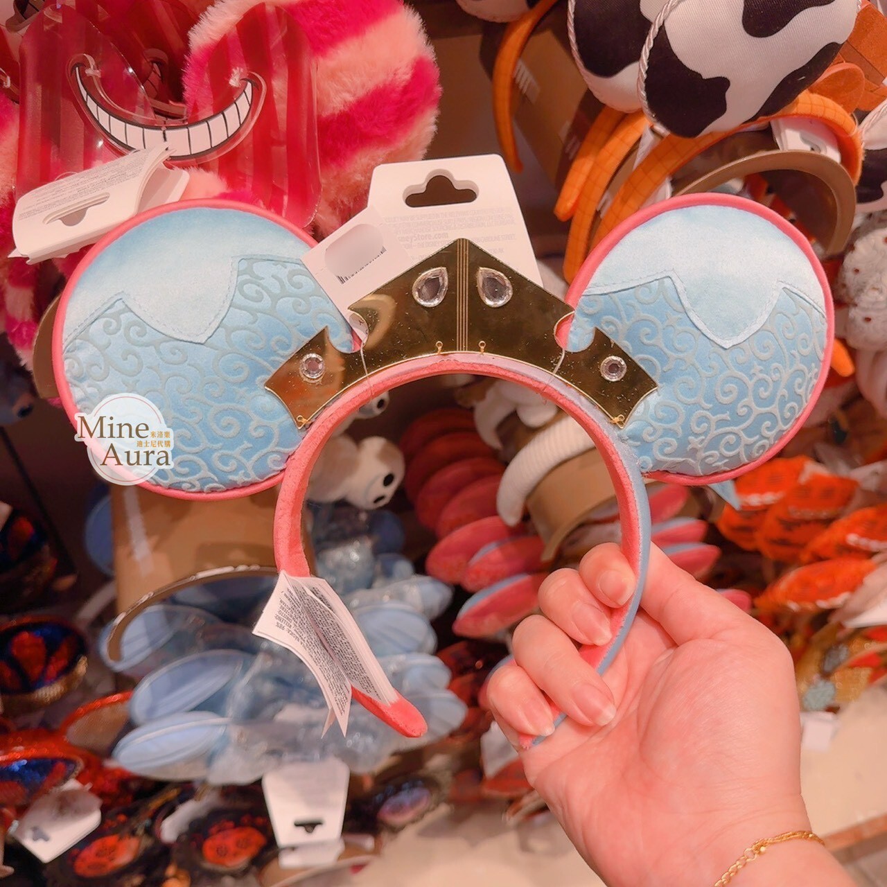 米奇 Mickey 皇冠 立體耳朵 造型 紅邊 髮圈 髮箍 -香港迪士尼樂園