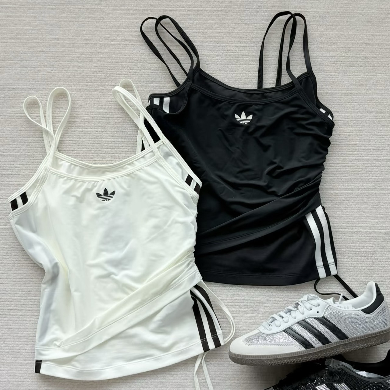 （預購）ADIDAS LAYERED TANK  疉穿 假兩件 抽繩 背心