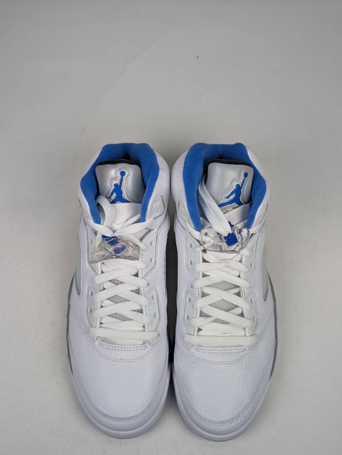 微瑕疵-左右腳鞋底泛黃&右腳內側掉漆&左腳鞋面微色差 DD0587-140/8.5 Air Jordan 5“ Stealth 2.0” 白藍 男鞋