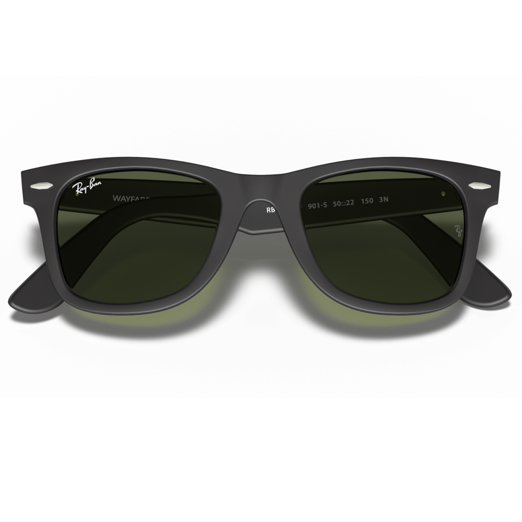 【RayBan】RB2140F 901S-52mm 太陽眼鏡 經典wayfarer♣(霧黑色|G-15綠色)