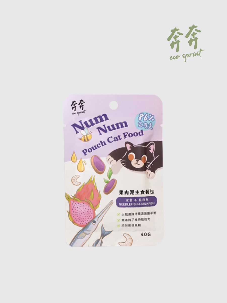 【奔奔】果肉泥貓咪主食餐包｜水針＆虱目魚