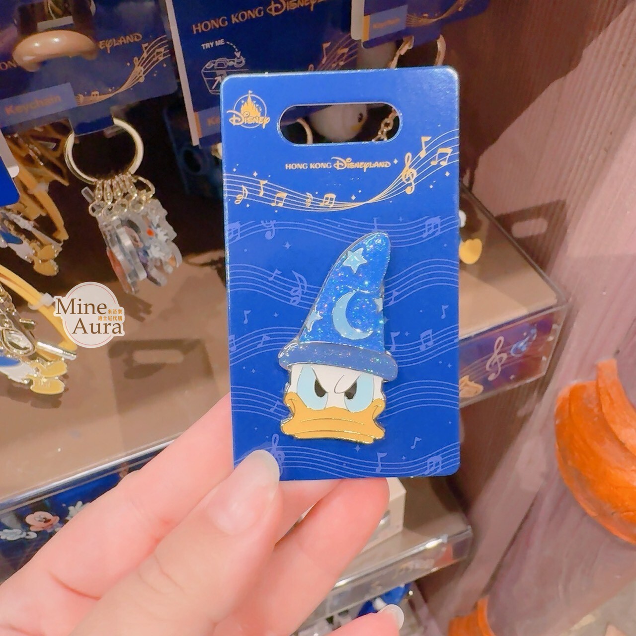 米奇幻想曲 唐老鴨 Donald 大頭 造型 徽章 PIN -香港迪士尼樂園