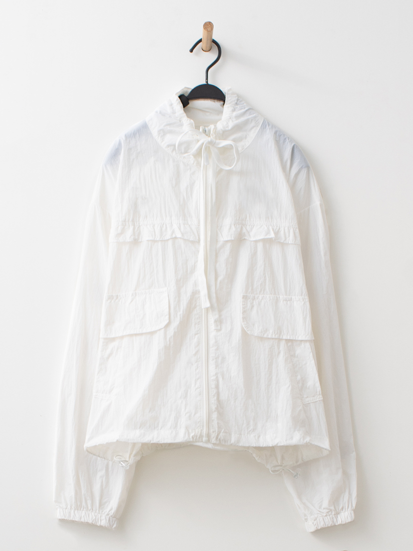 荷葉邊防曬輕薄外套側綁帶層次長裙組合