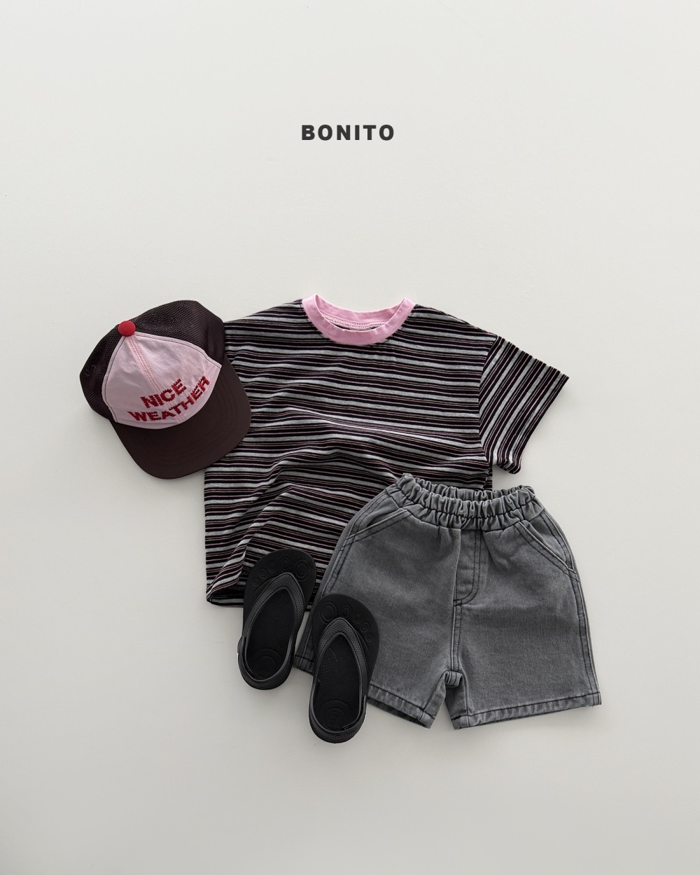 Bonito 條紋拼色 tee / 2色