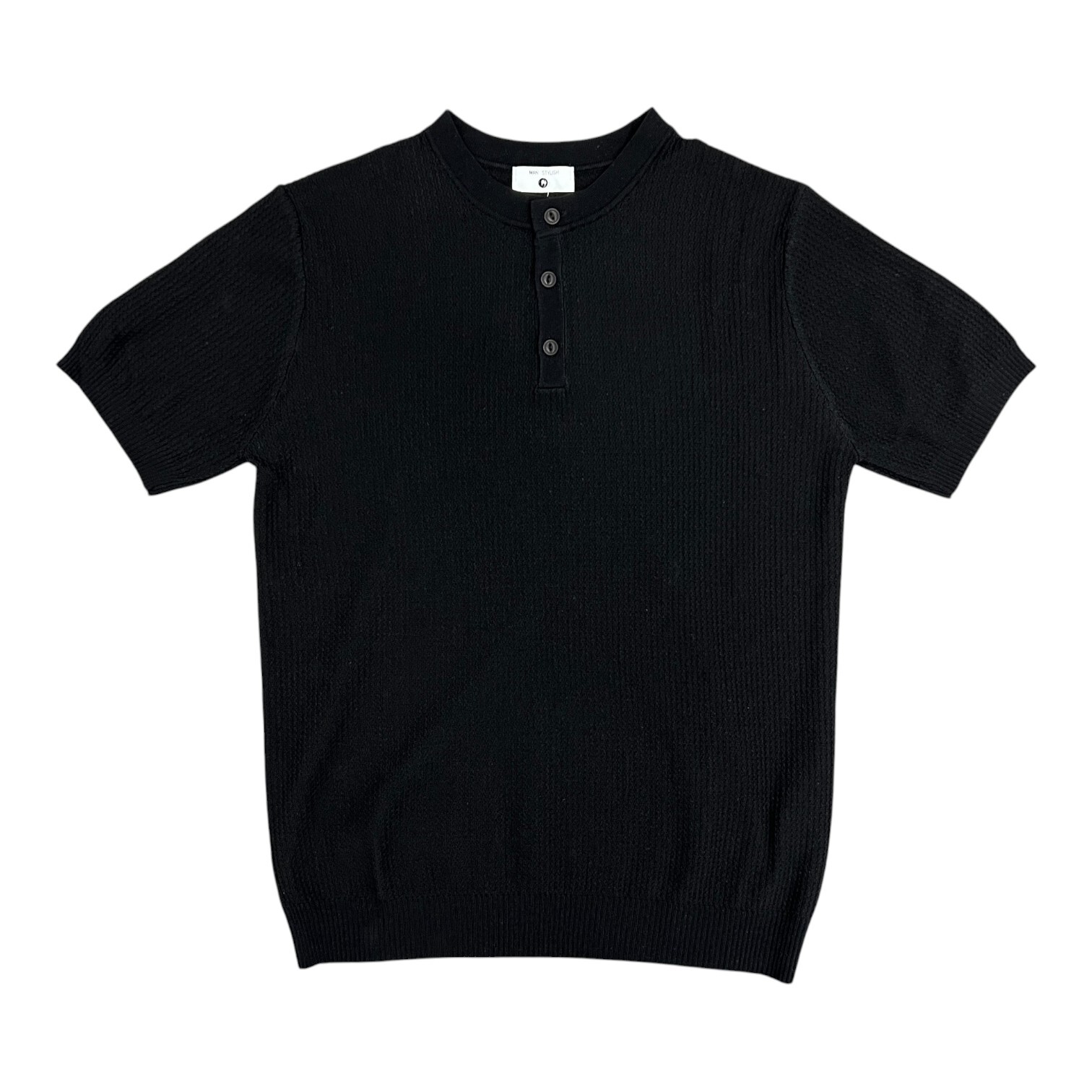 《S.V》貼身彈性百搭亨利領短T