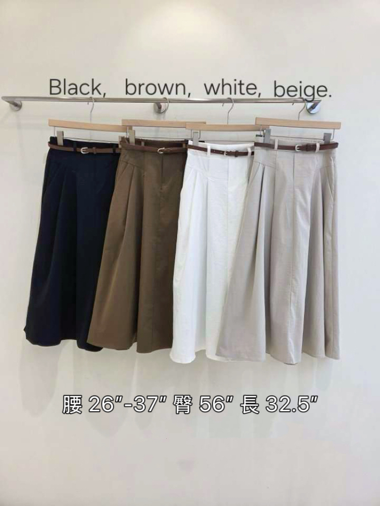 👗 連Belt A-Line半截裙 👗