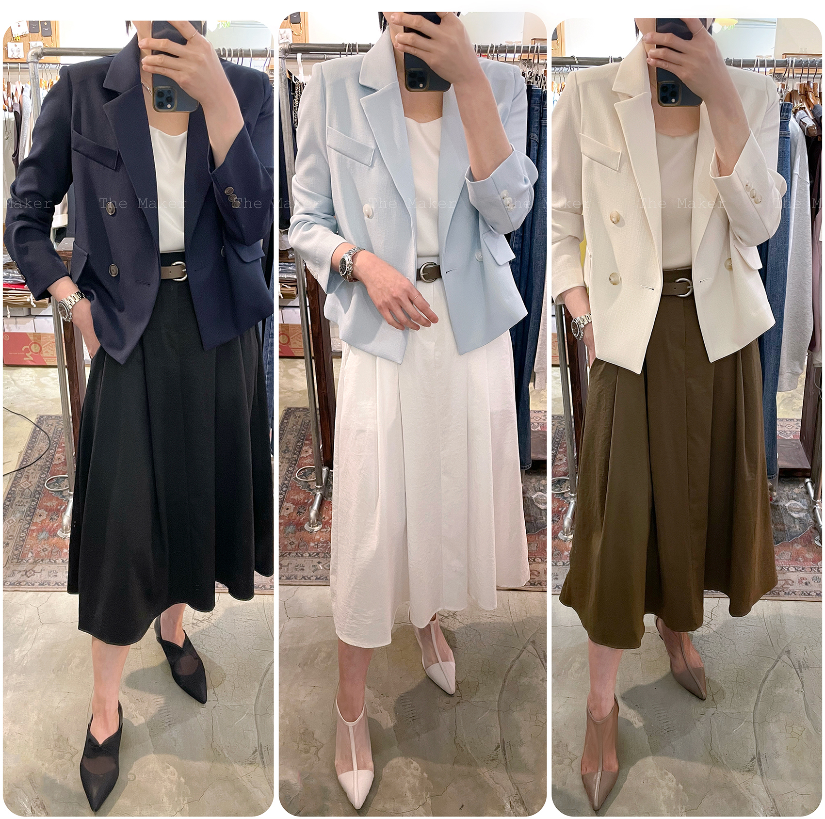 👗 連Belt A-Line半截裙 👗