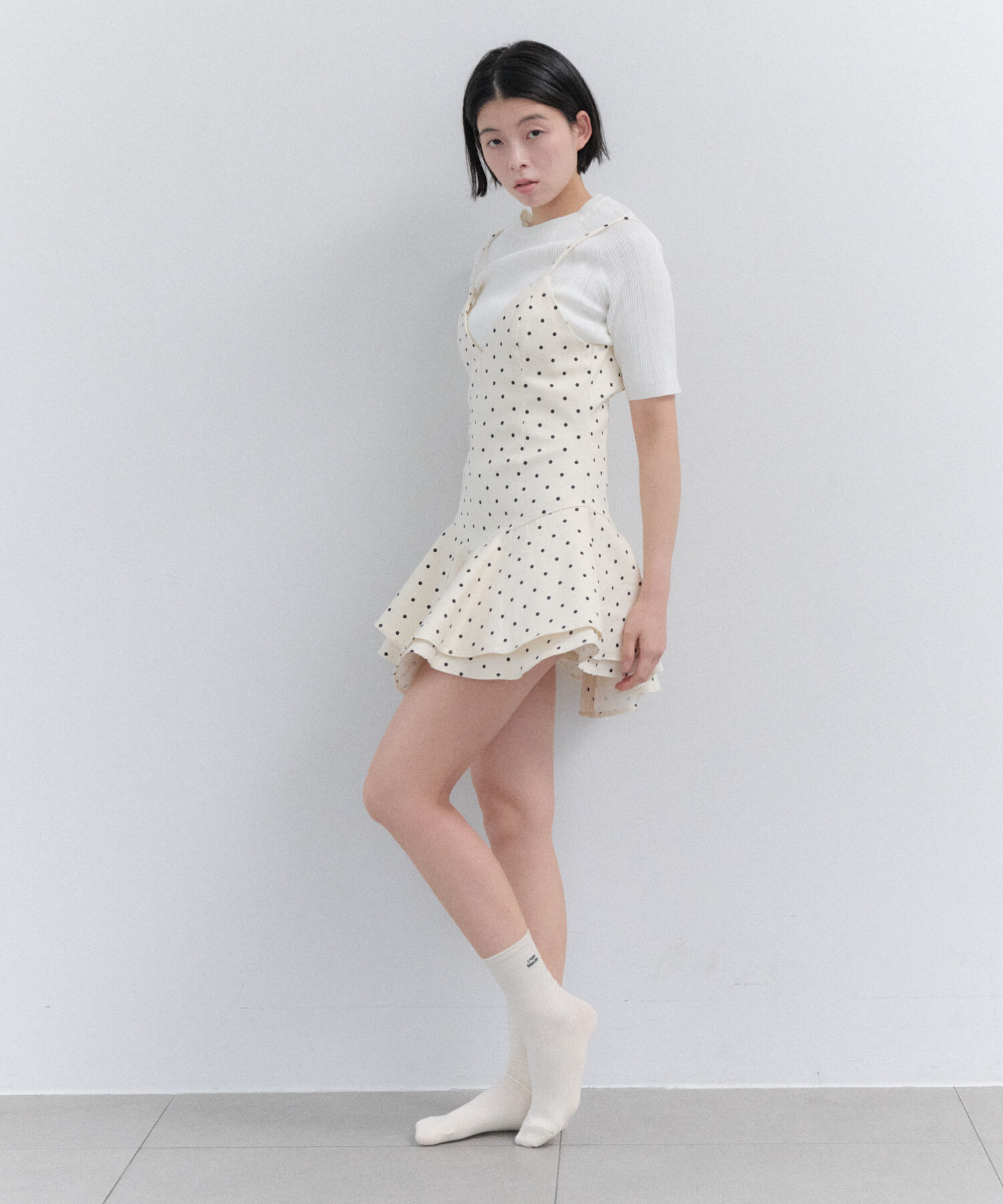 I HATE MONDAY｜Slim short socks (3colors)