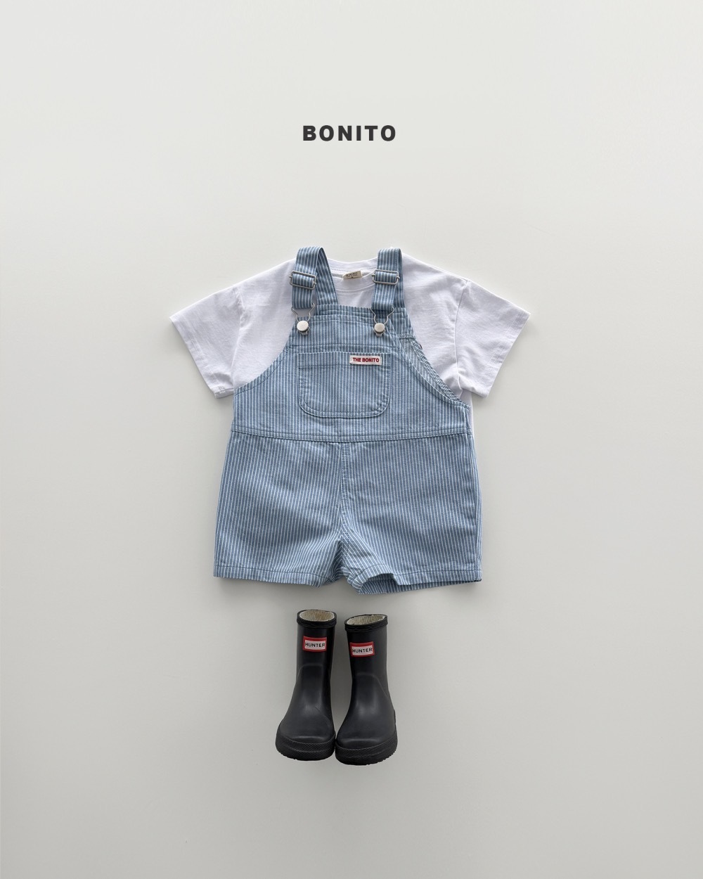 Bonito 直紋口袋吊帶褲 / 3色
