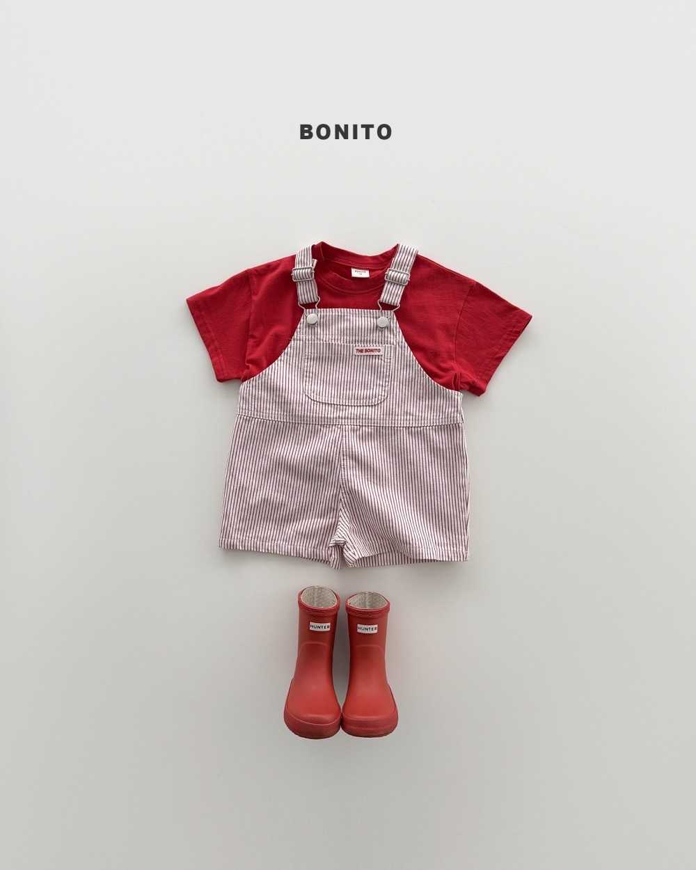 Bonito 直紋口袋吊帶褲 / 3色