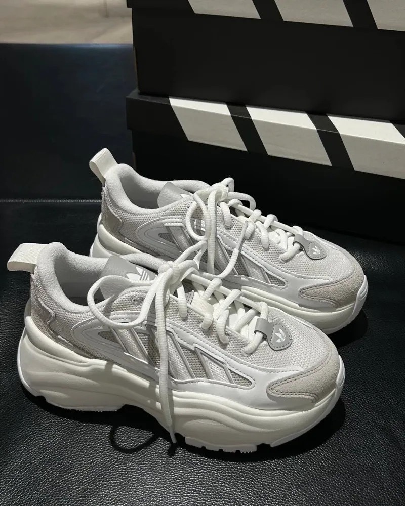 Adidas original OZGAIA 灰白 厚底 增高 女鞋