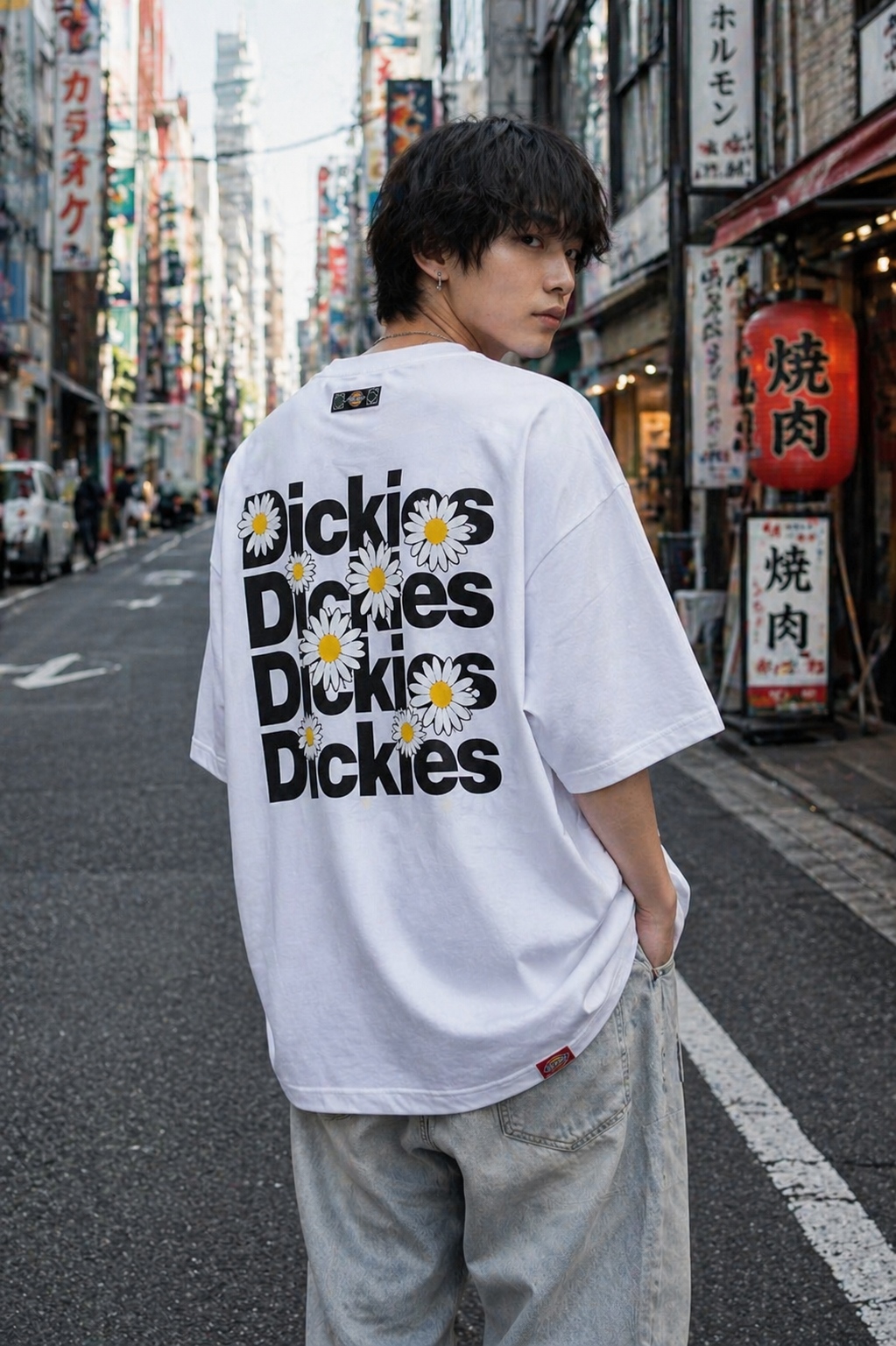Dickies 雛菊🌼 黑/白 短T