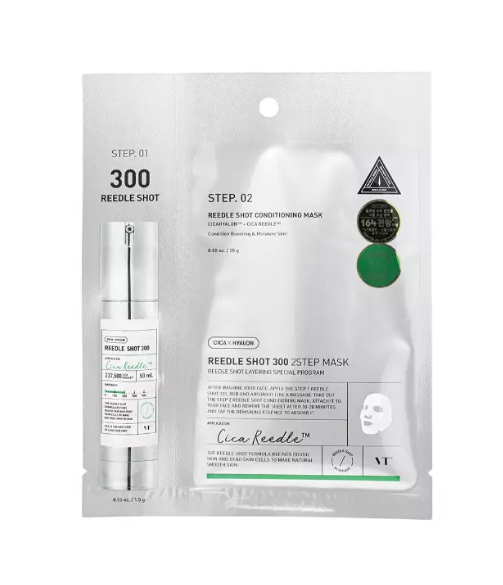 SS260430-S34-REEDLE SHOT 300 2STEP MAS, N/A, 1.5G+1PC-微針精華300 2 STEP 面膜(Exp-9/30/2028)（共10片）