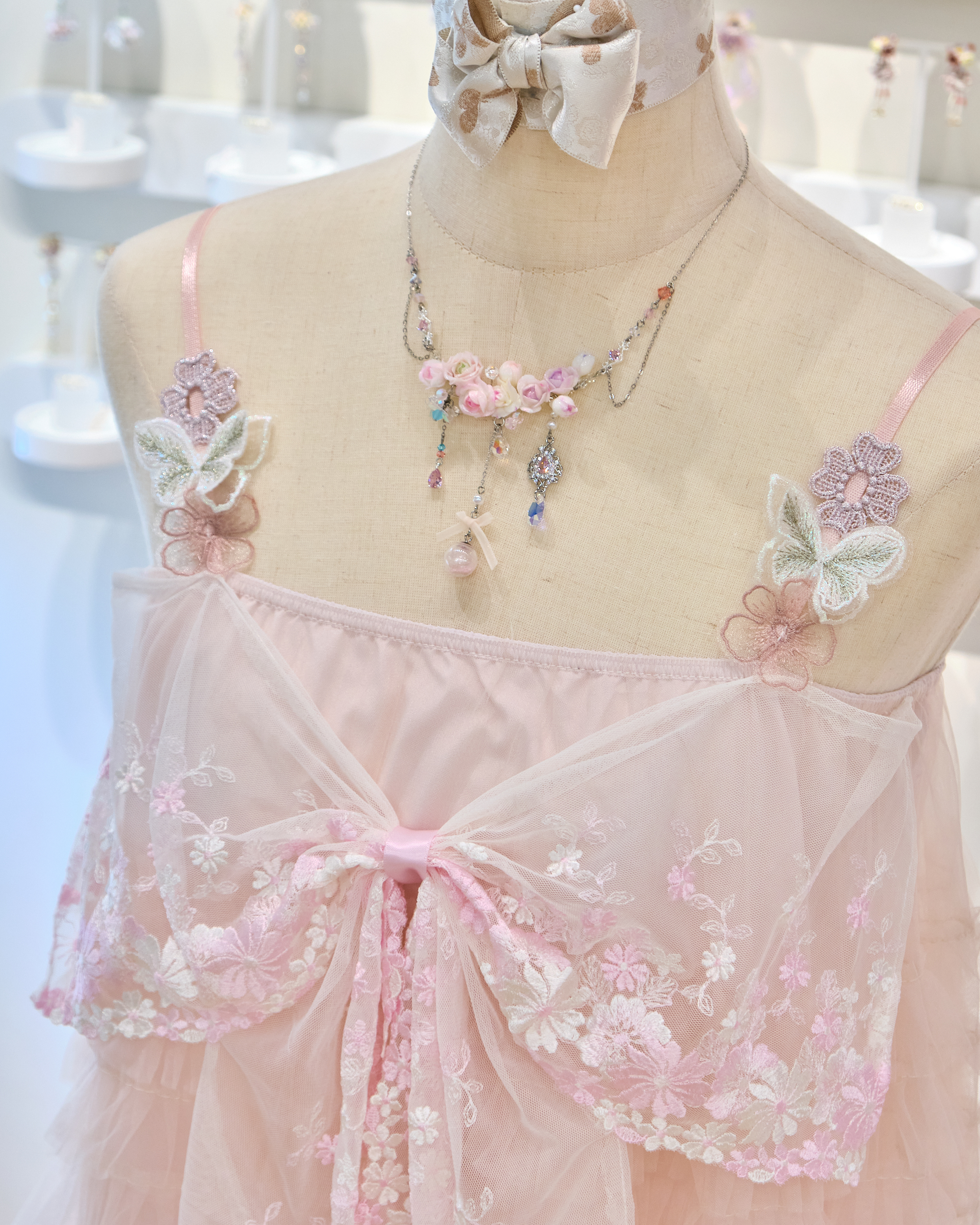 13619 Lace Layer Bow Camisole