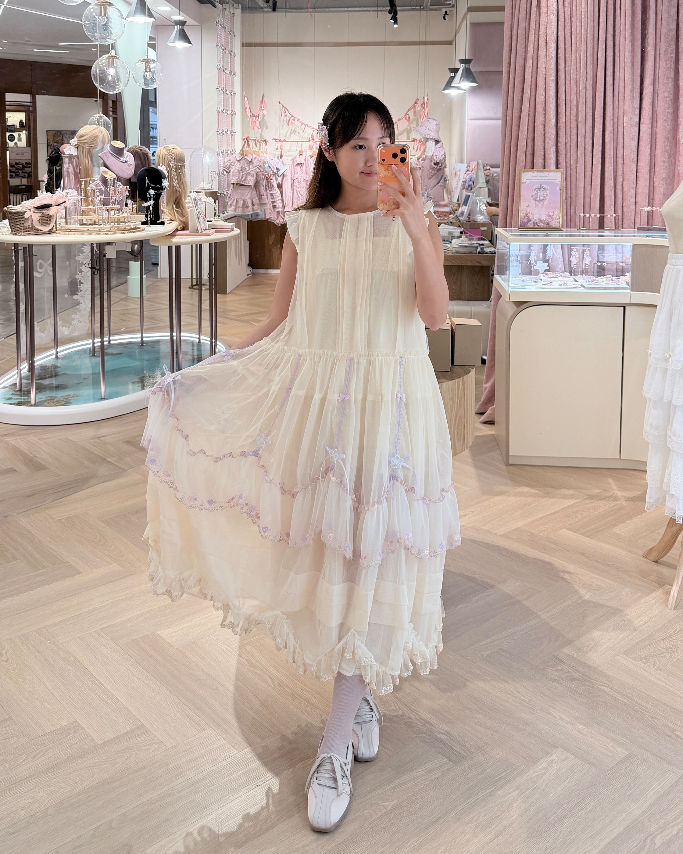 13614 Sweet Flowy Long Vest Dress Cover