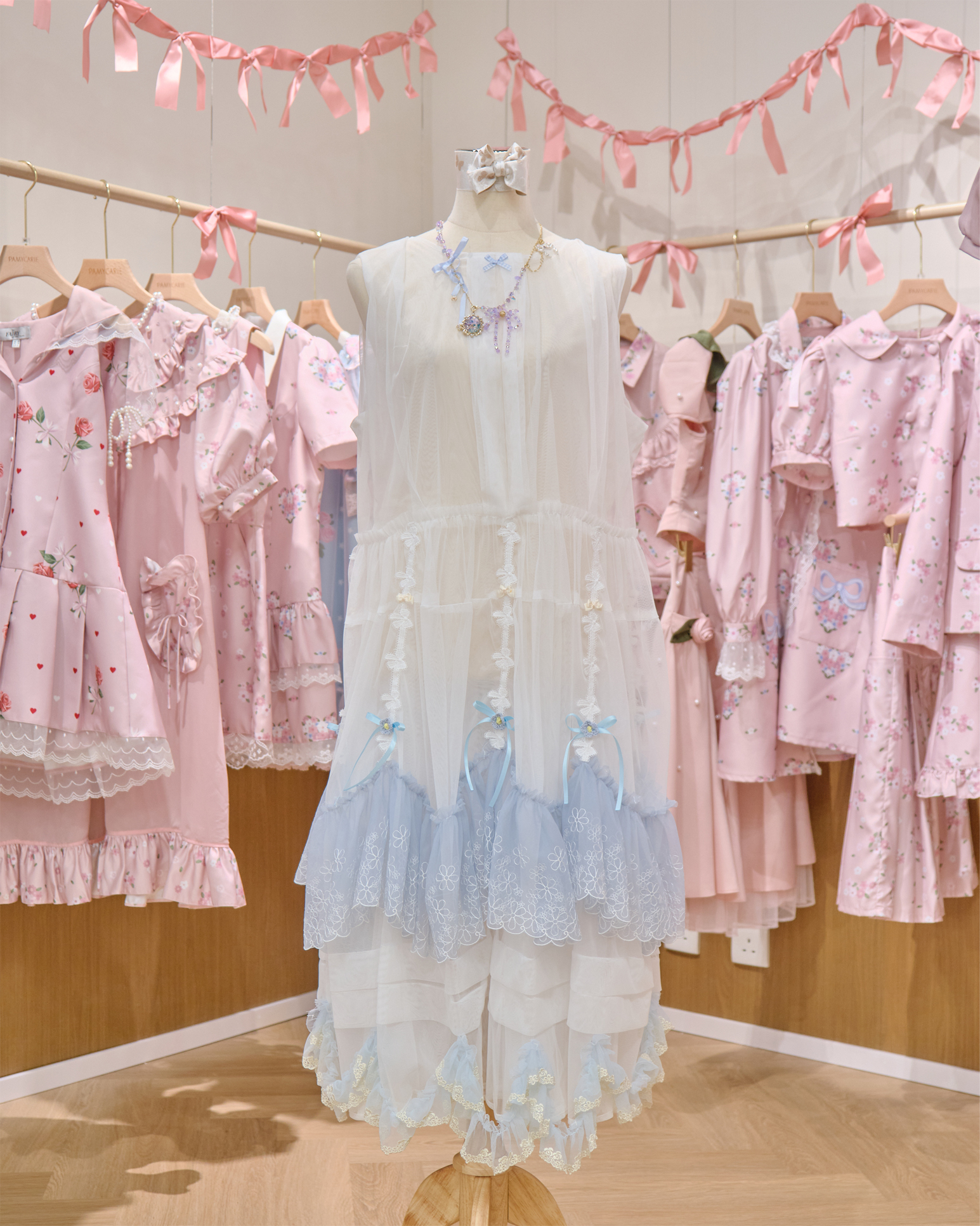 13613 Sweet Flowy Long Vest Dress Cover