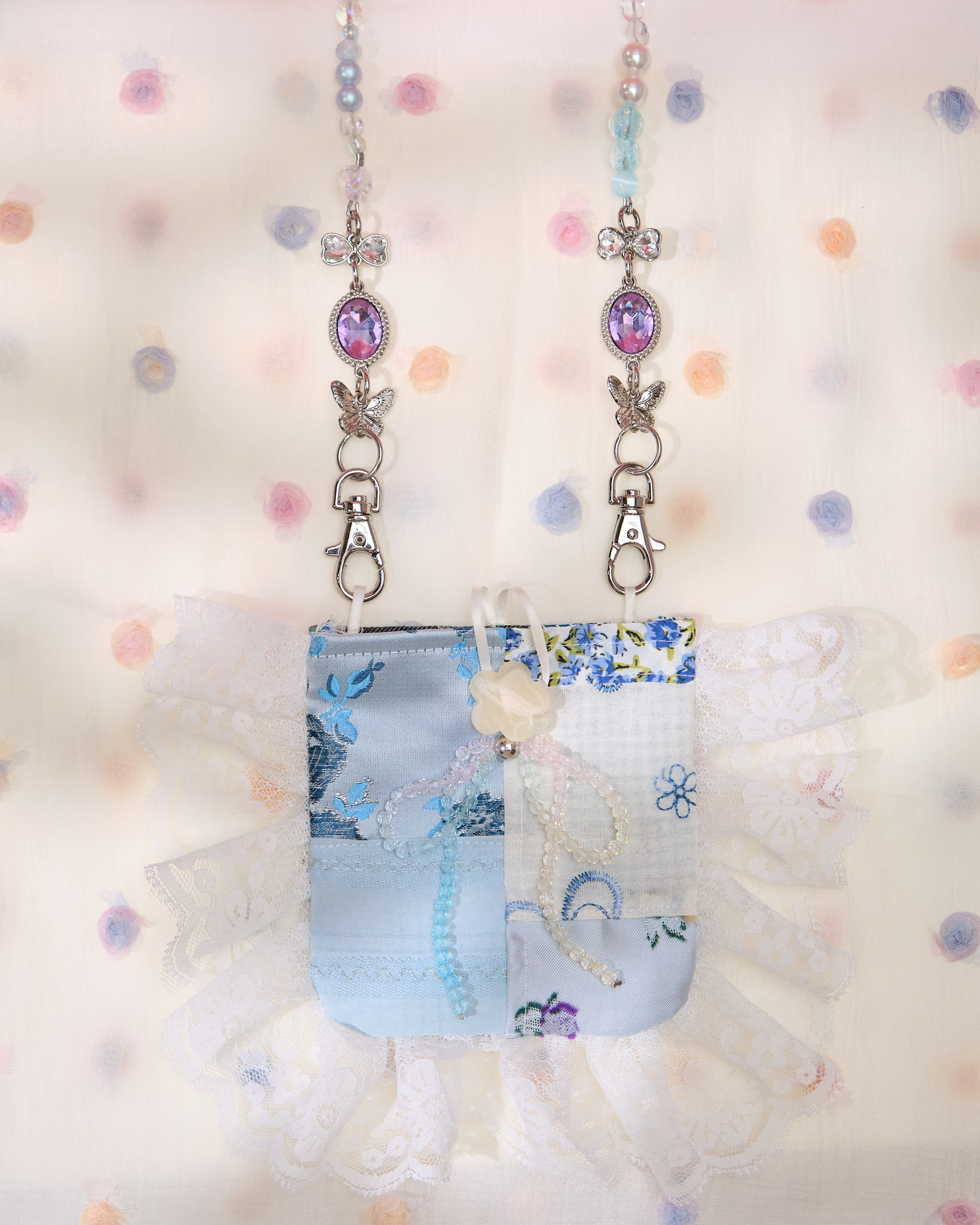 13608 Adorable Mini Patchwork Crossbody Bag with Multi-Use Strap/Waist Chain/ Bracelet