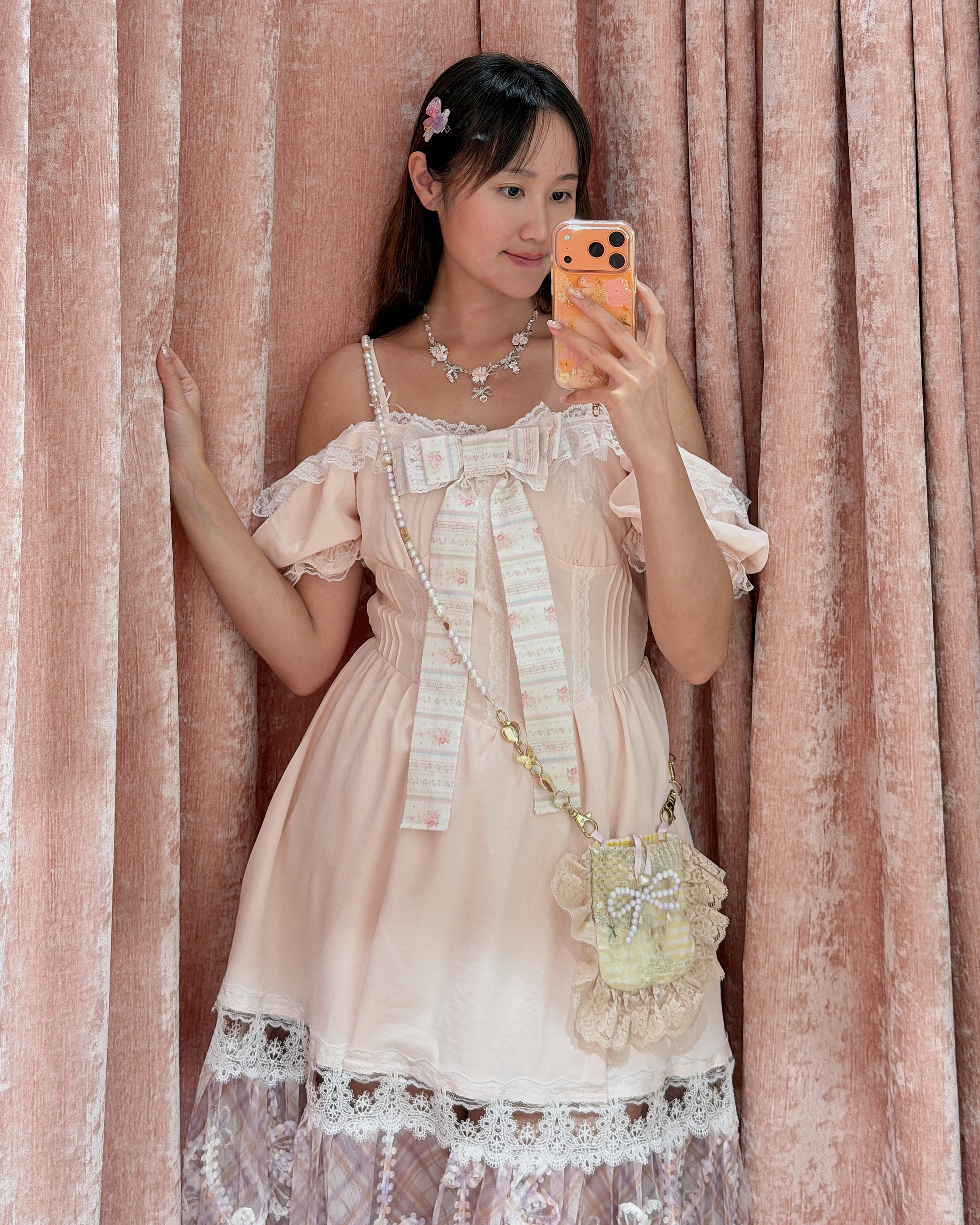 13607 Adorable Mini Patchwork Crossbody Bag with Multi-Use Strap/Waist Chain/ Bracelet