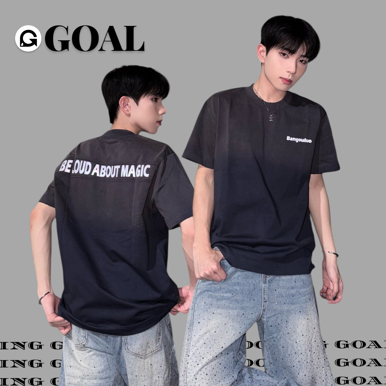 (GOAL) 美式水洗立體破壞短T bang 2662