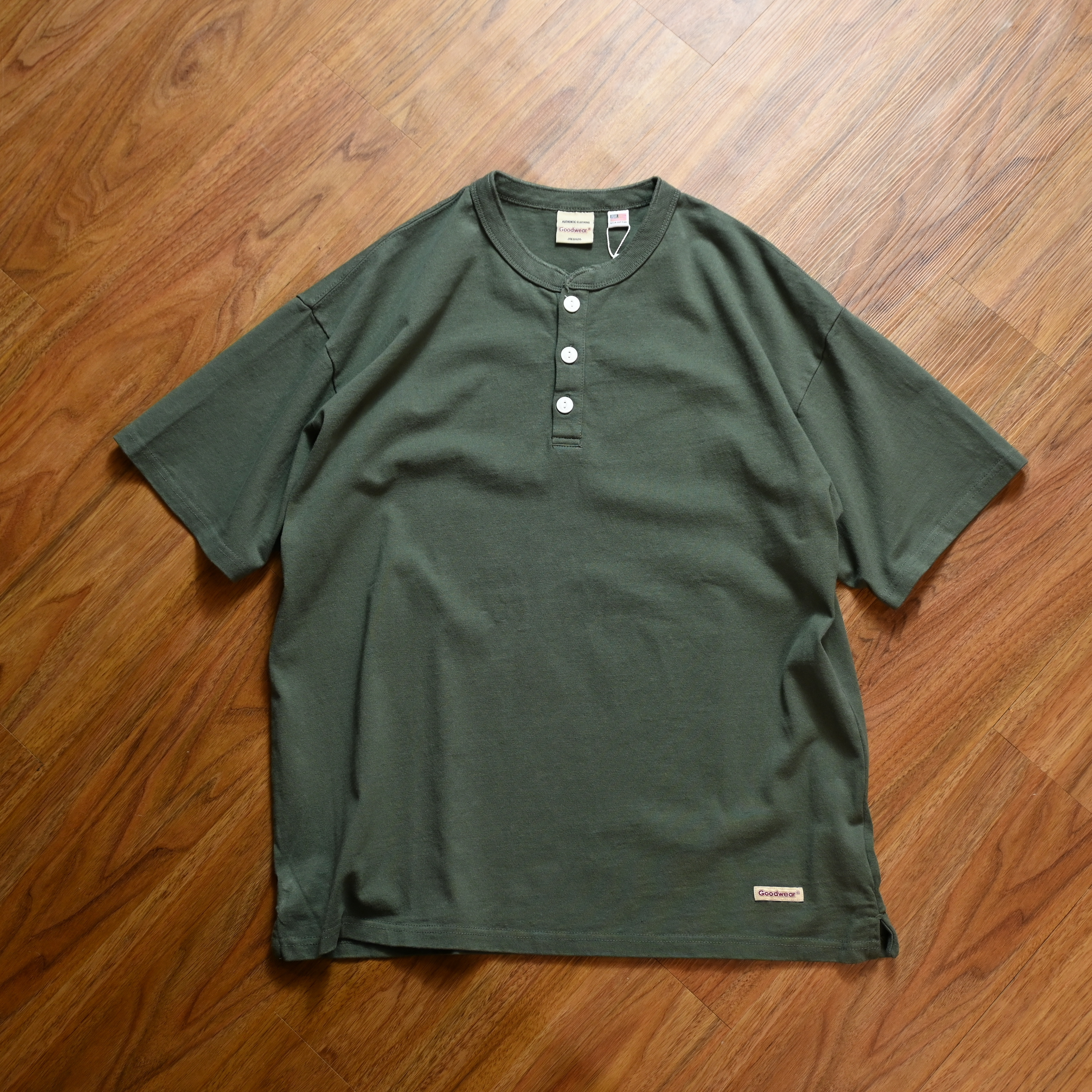 Goodwear Japan USA Cotton Henley Neck Big Tee