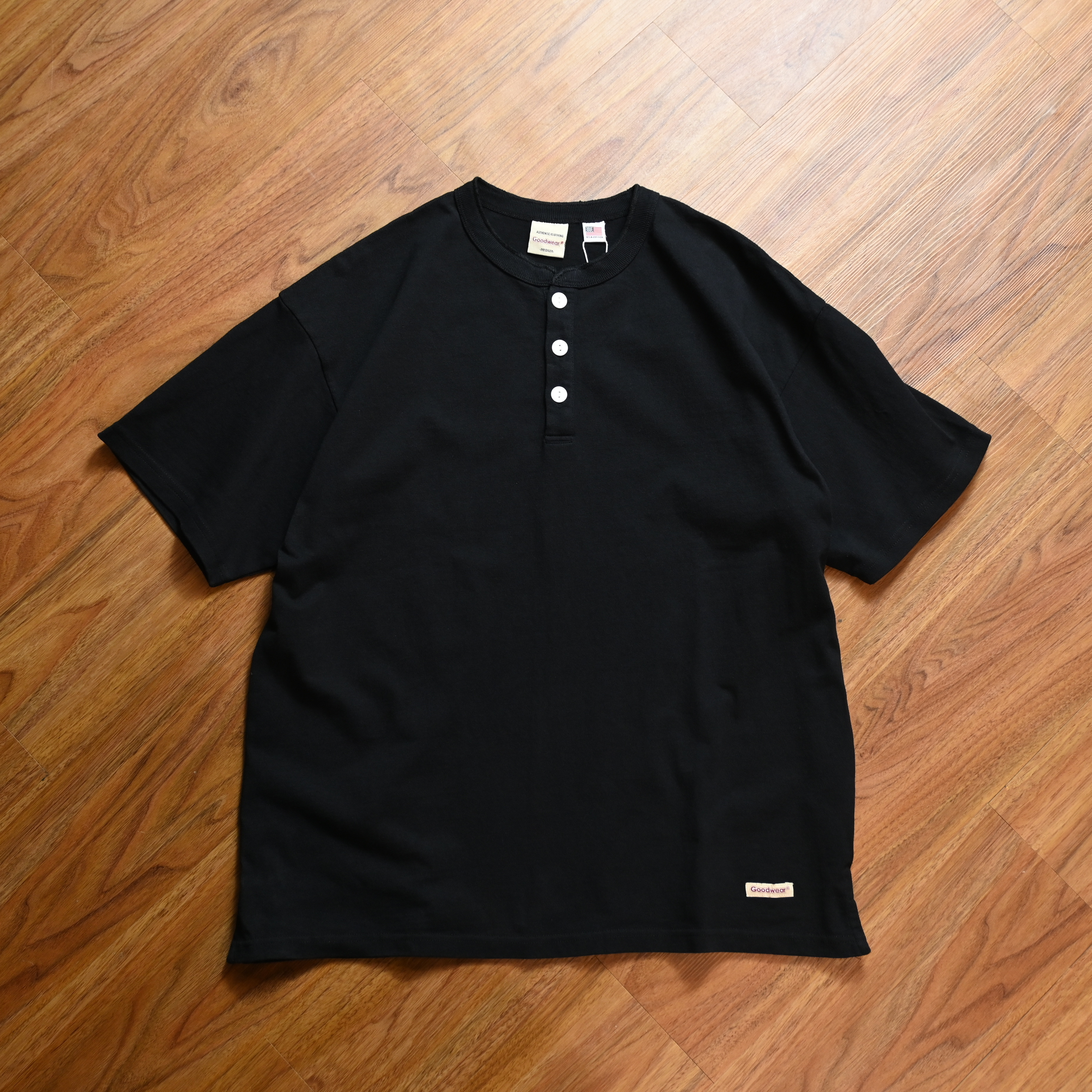 Goodwear Japan USA Cotton Henley Neck Big Tee