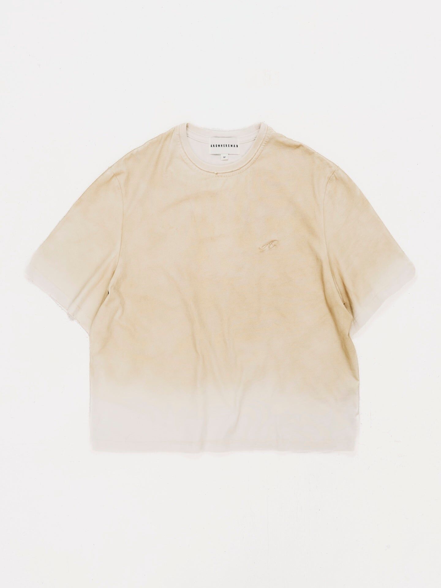 ANOWHEREMAN｜Dirty Washed Cropped Tee (Dust)