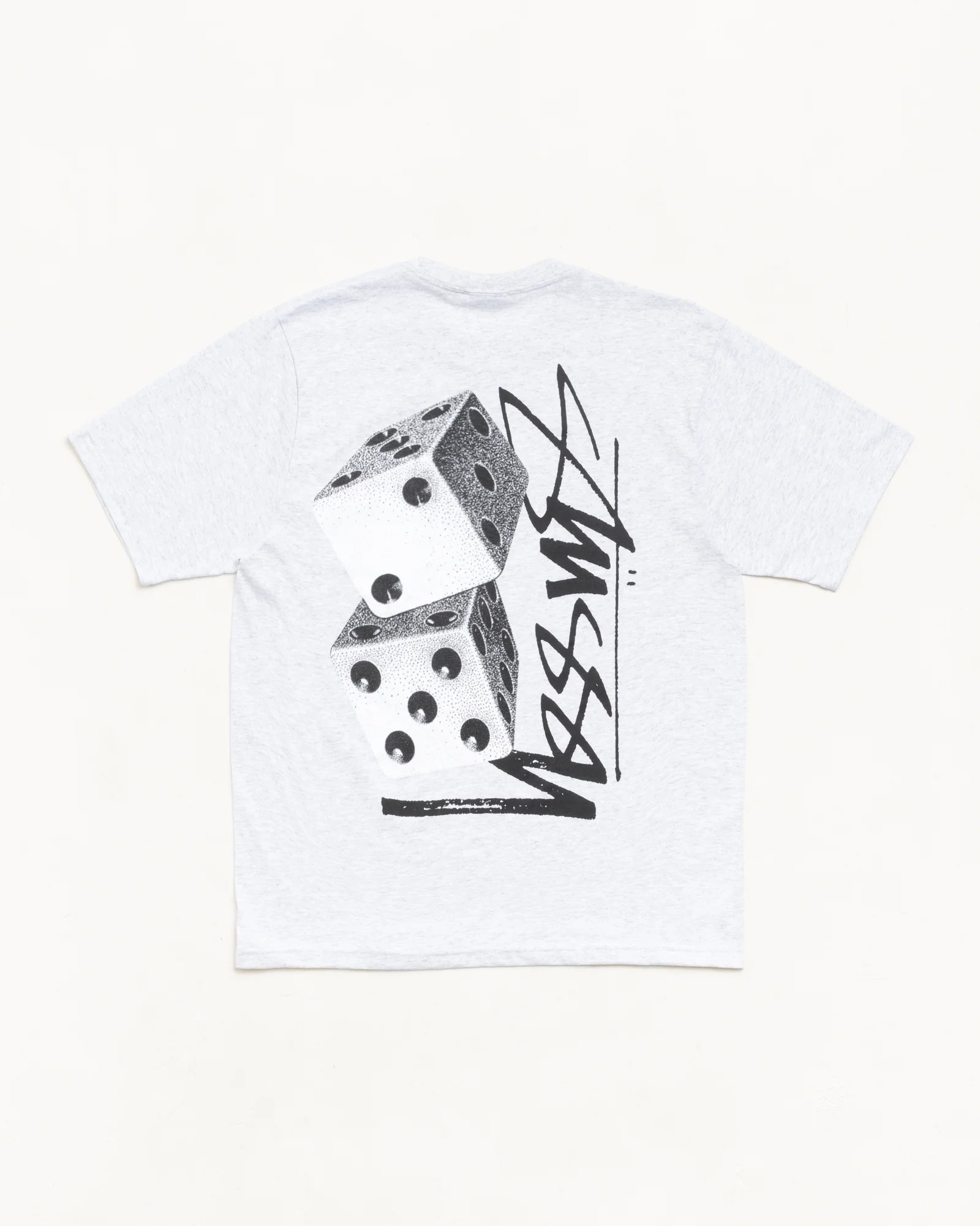 STUSSY SS26 TALL DICE TEE ASH HEATHER 灰色