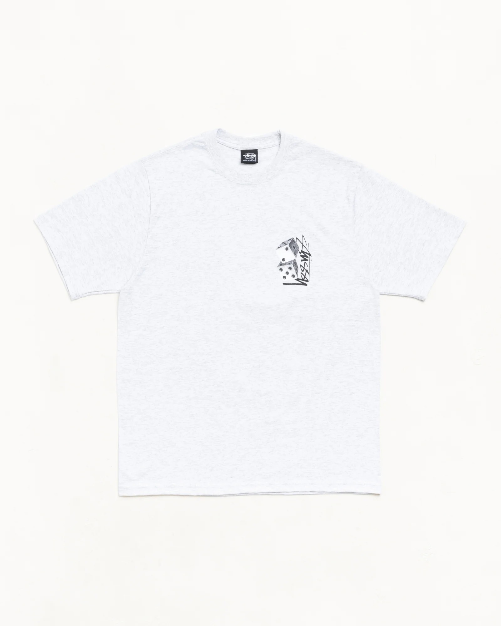 STUSSY SS26 TALL DICE TEE ASH HEATHER 灰色