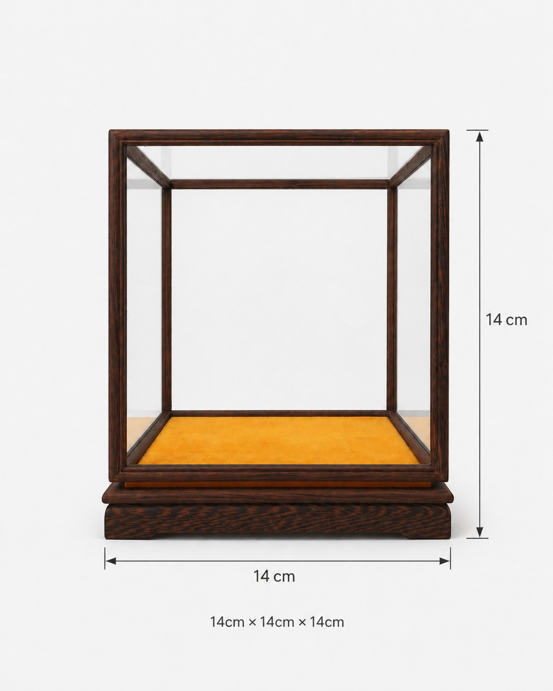 實木玻璃展示盒  小
