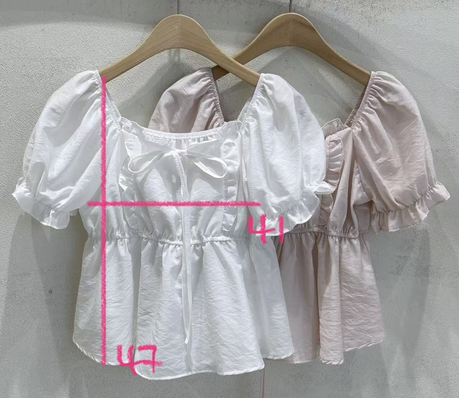 SU6156 可愛花邊裙襬上衣