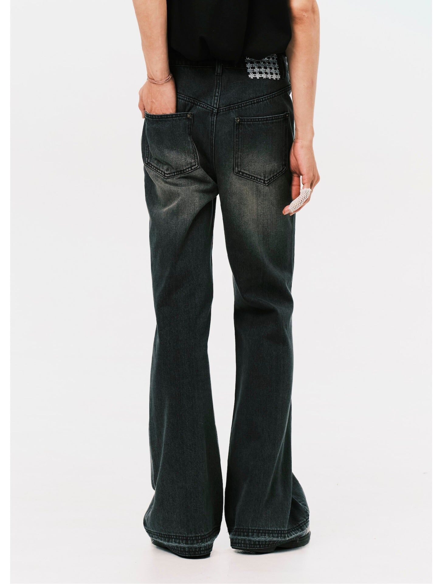 ANOWHEREMAN｜Boot Cut Denim Jeans (Grey)