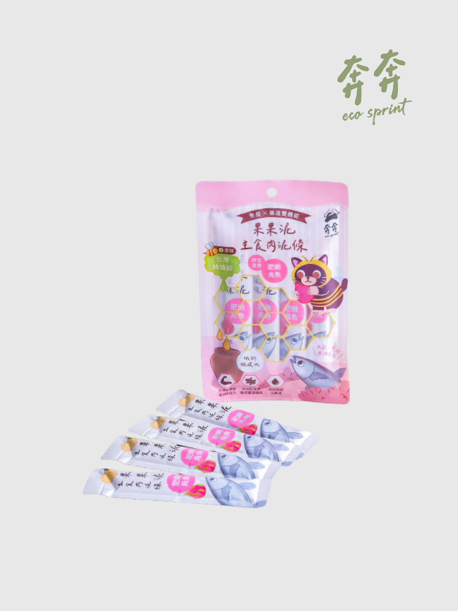 【奔奔】果果泥主食肉泥條｜肥嫩烏魚