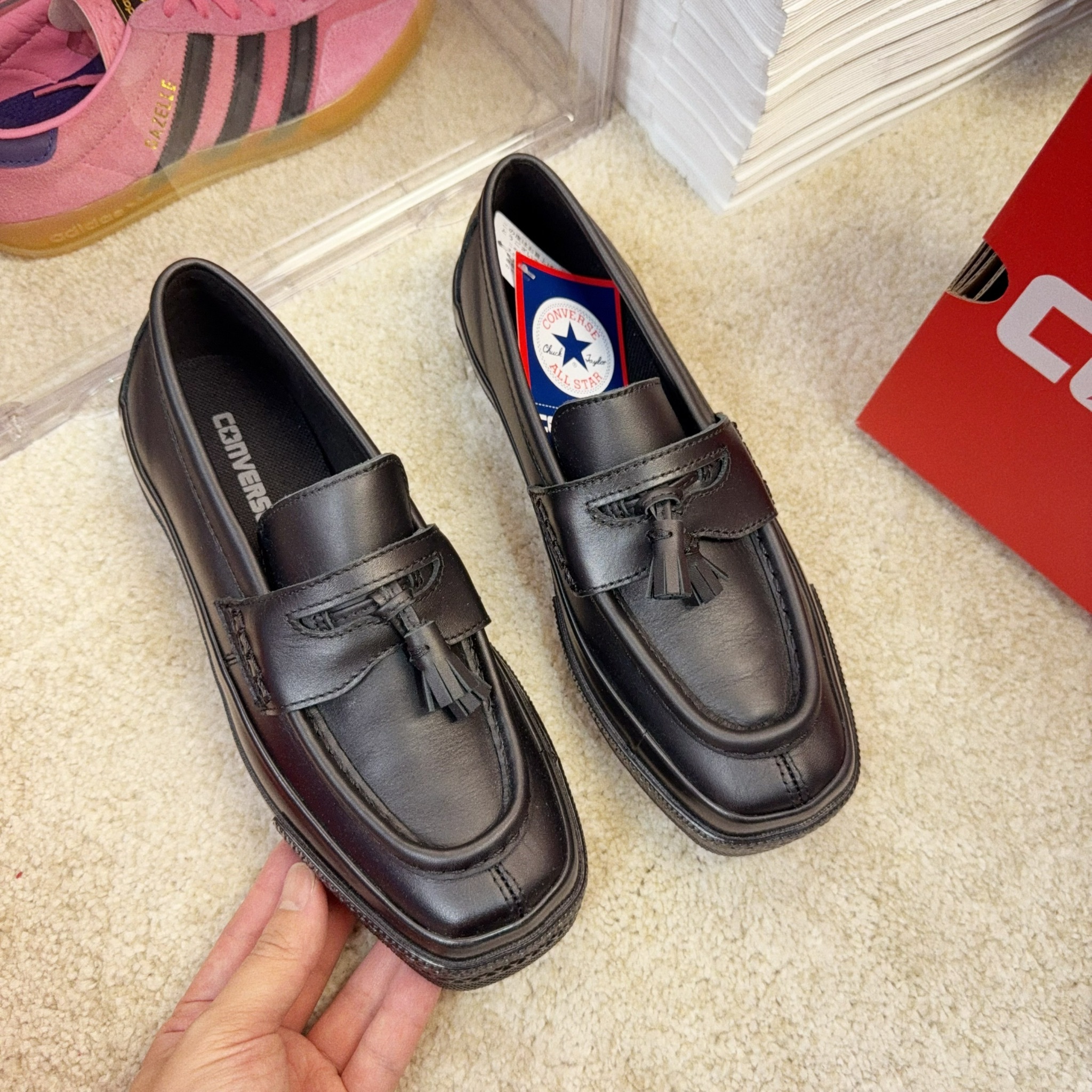Converse All Star Squaretoe Loafer 日本限定 黑色 流蘇 方頭 樂福鞋 31316981