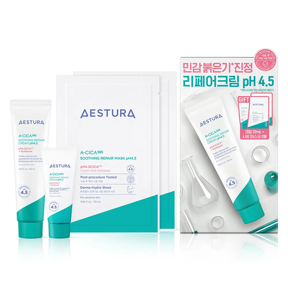 AESTURA A-Cica 365 舒緩修復保濕面霜 60ml (+旅行裝 20ml+面膜2pcs)