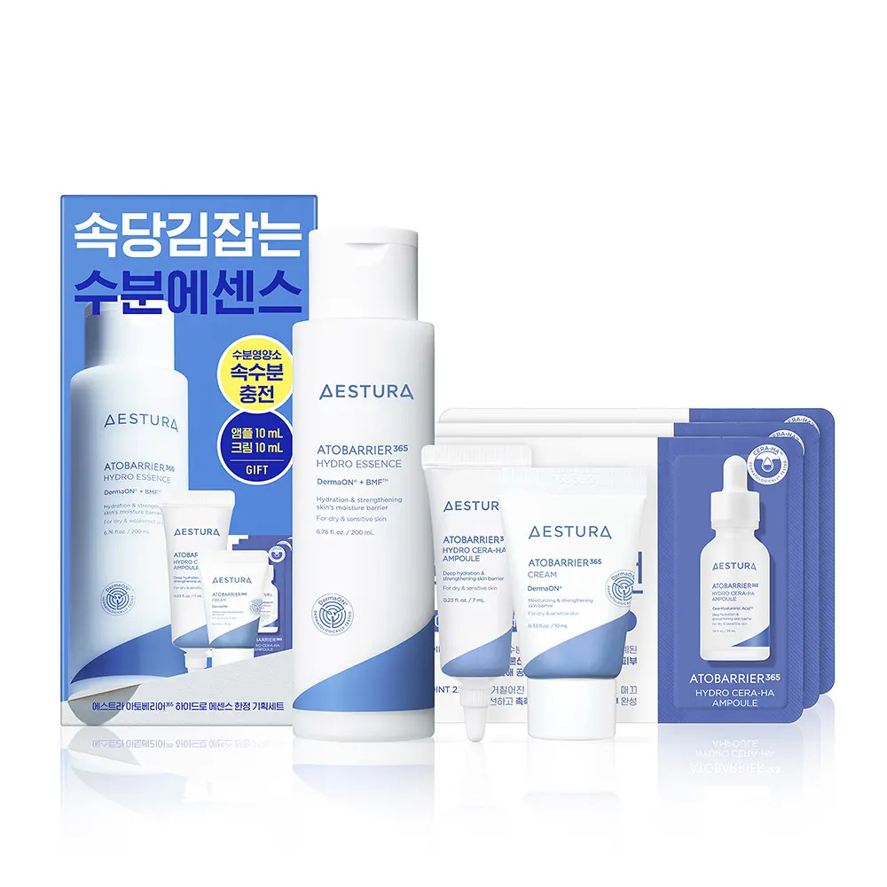 AESTURA Atobarrier 365 屏障保濕水感精華 200ml (+面霜 10ml+玻尿酸安瓶 10ml)