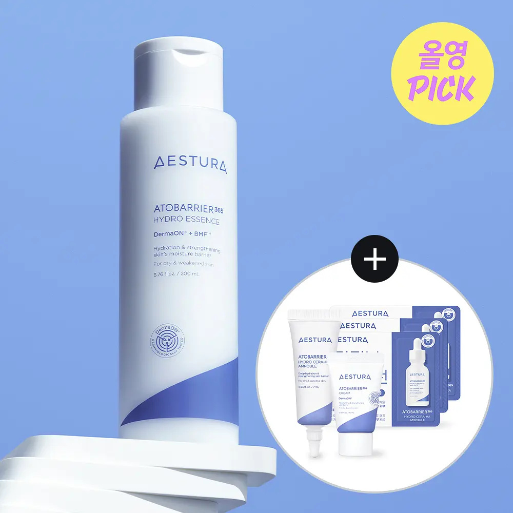 AESTURA Atobarrier 365 屏障保濕水感精華 200ml (+面霜 10ml+玻尿酸安瓶 10ml)