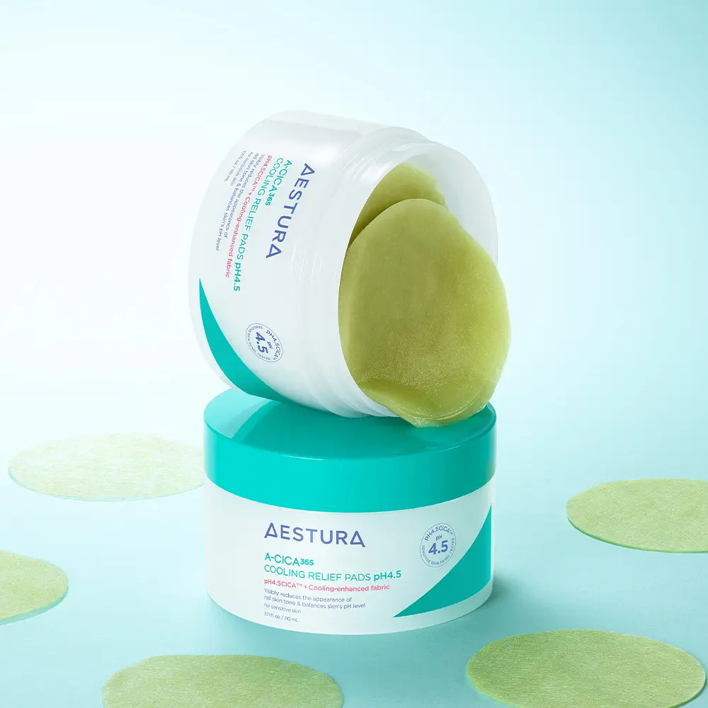 AESTURA A-Cica 365 瞬效降溫舒緩修復pH4.5 弱酸性棉片 60片裝