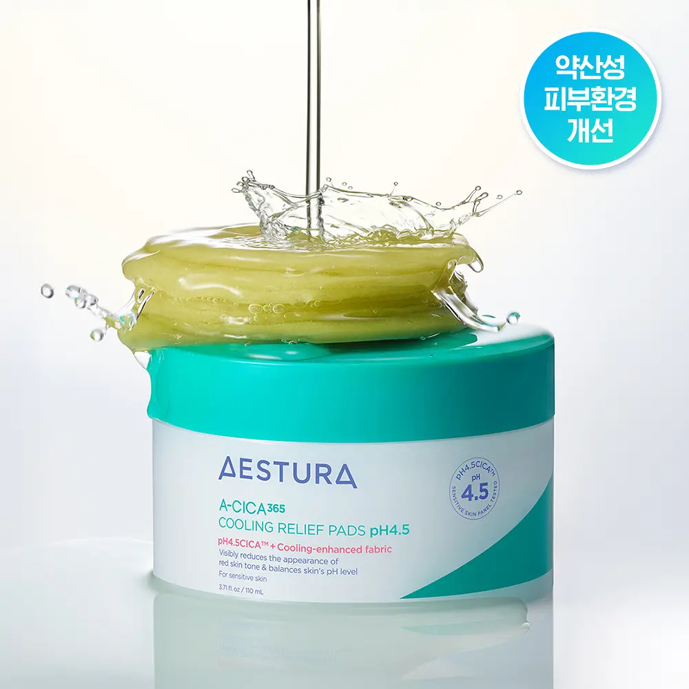AESTURA A-Cica 365 瞬效降溫舒緩修復pH4.5 弱酸性棉片 60片裝