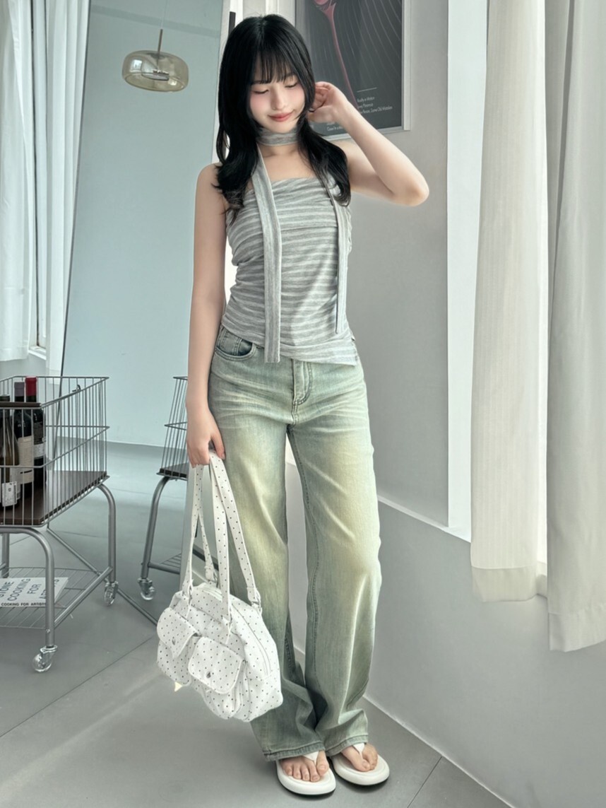 基礎哲學 經典直筒牛仔長褲