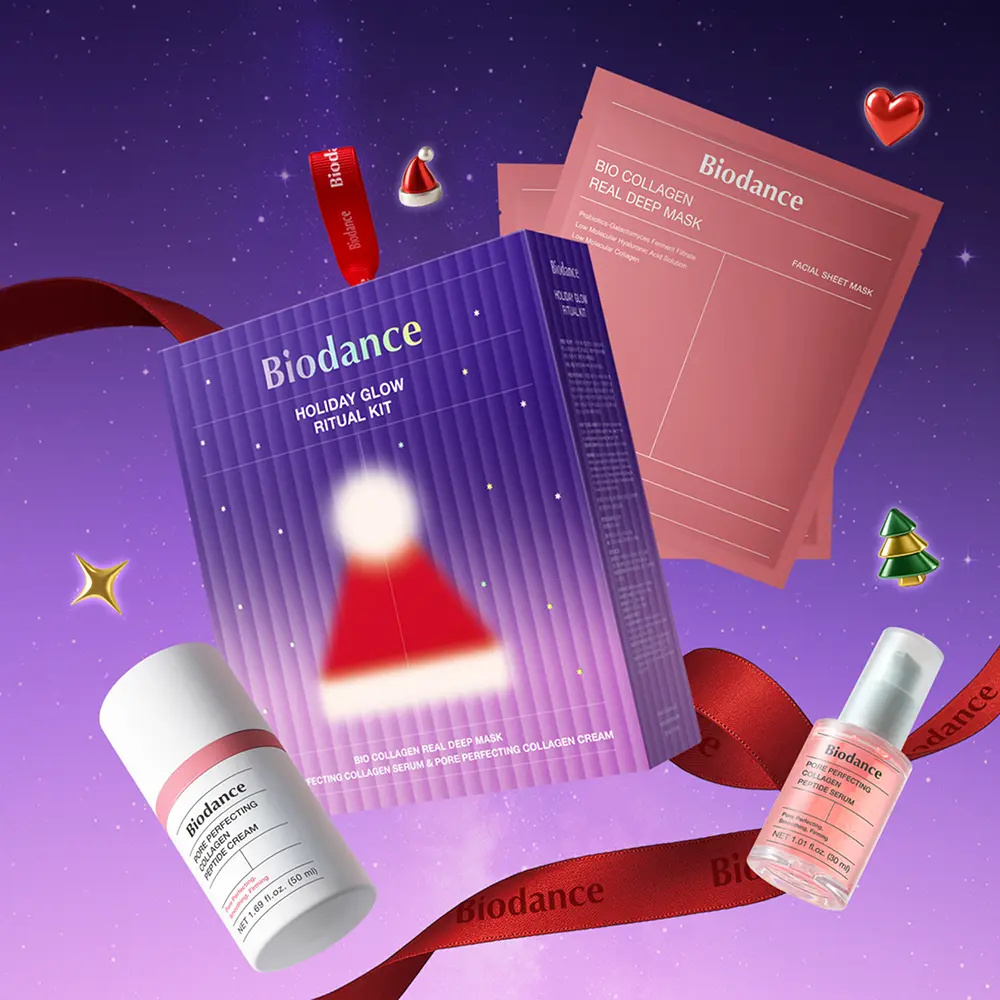 BIODANCE 節日水光膠原修復禮盒 (膠原精華 30ml+膠原面霜 50ml+膠原面膜 2片)