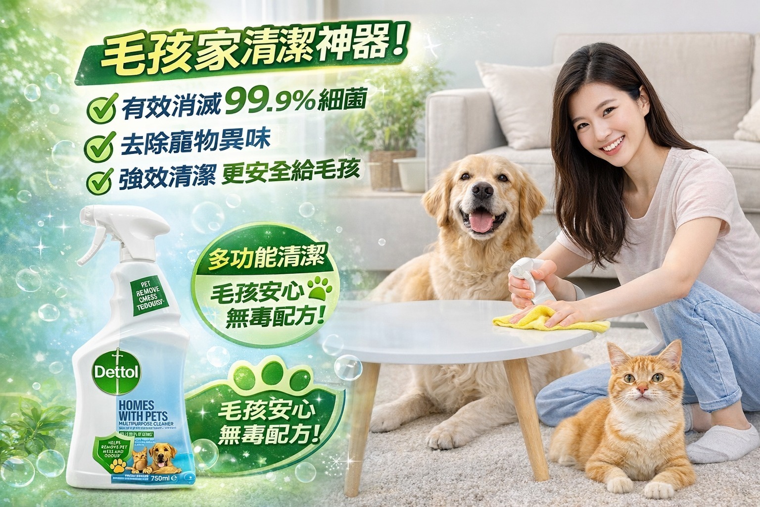 DETTOL 毛孩專用多功能清潔噴霧 750ml