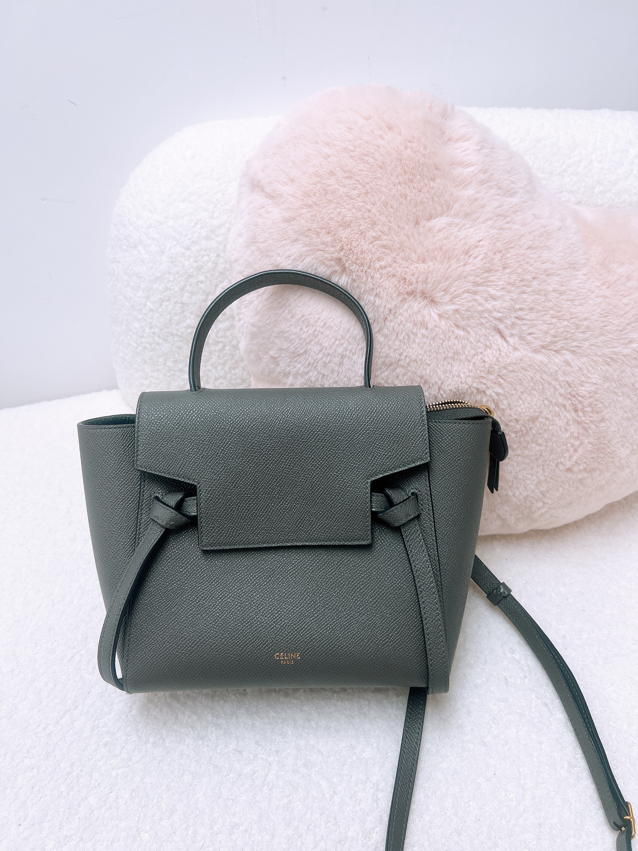 Celine belt bag nano grey