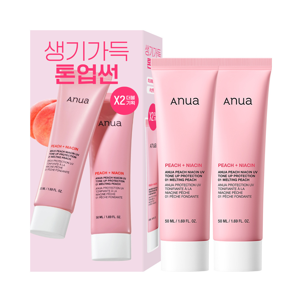 Anua 水蜜桃煙醯胺素顏亮白防曬霜 50ml (1+1)