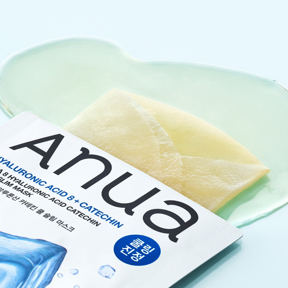 Anua 8重玻尿酸兒茶素極效冰感纖薄面膜【1片】