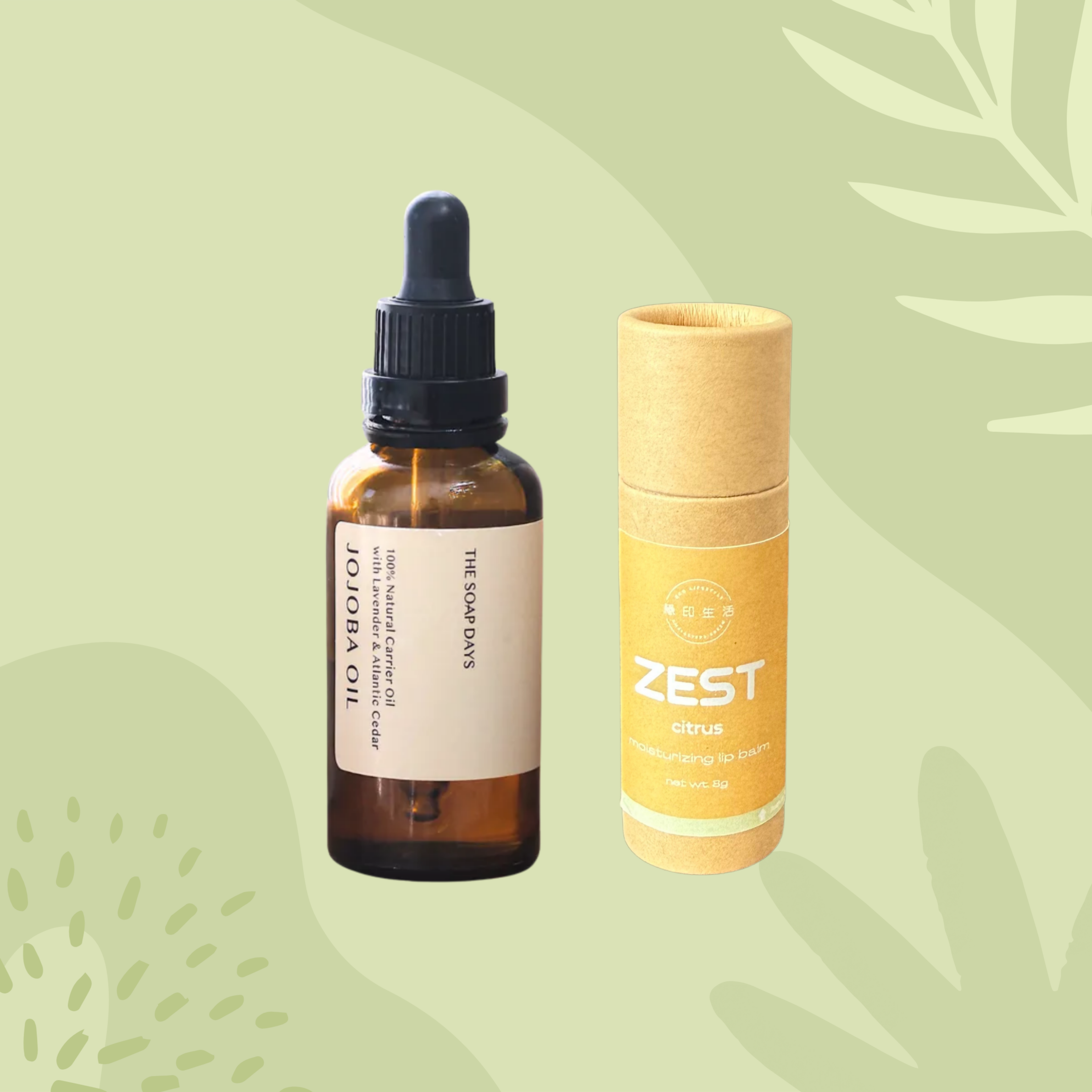 【優惠組合】護髮護唇組合｜純皂荷荷芭護髮油+紙管滋養潤唇膏