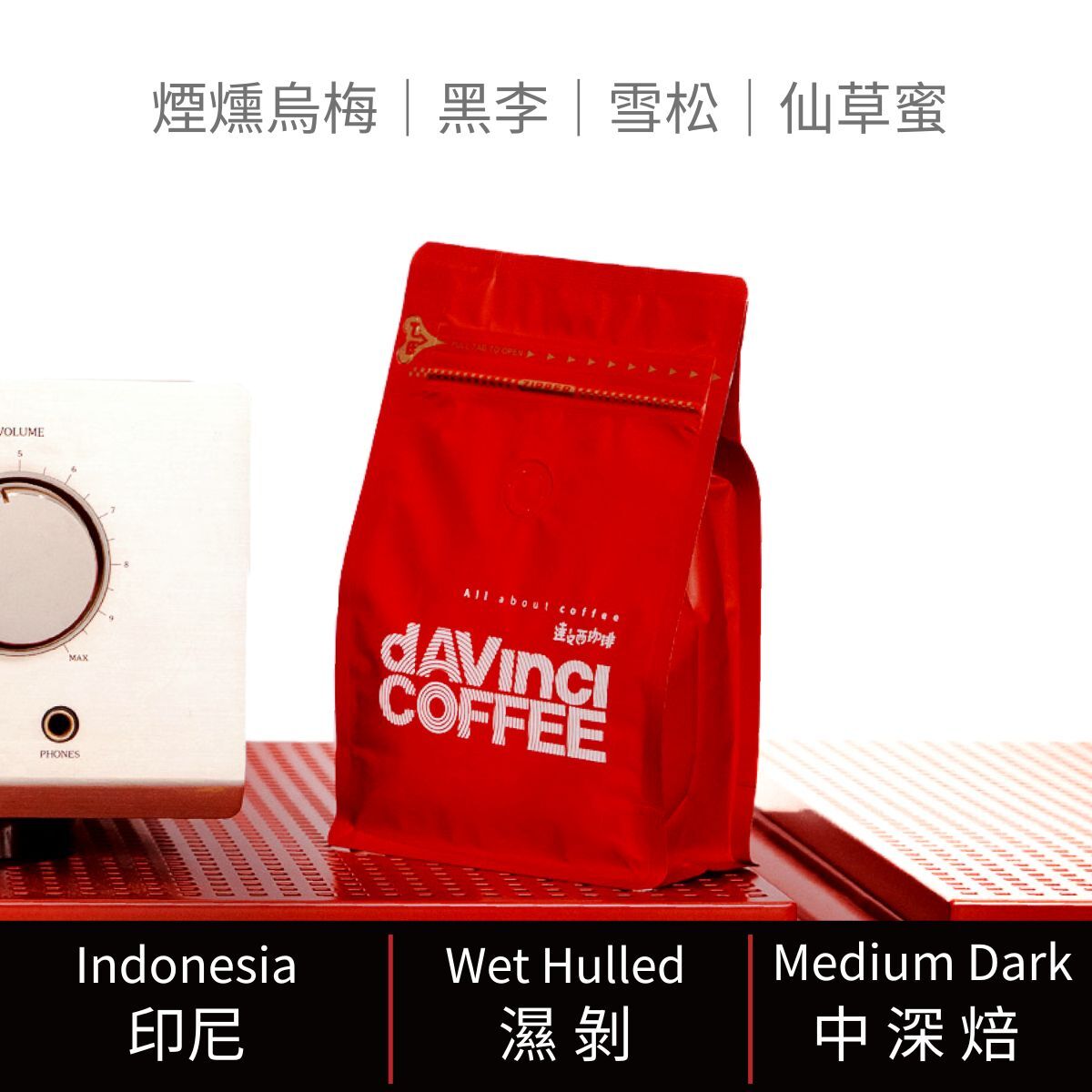 中深焙｜印尼 蘇門答臘 蘇北省 林東區 藍湖巴塔克 濕剝｜200g