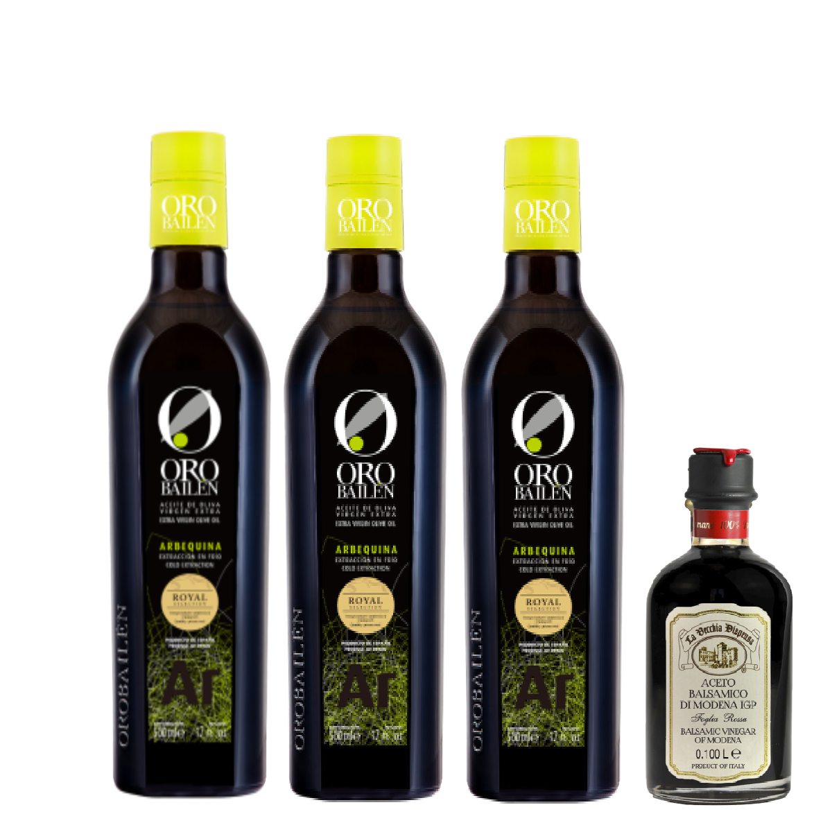 【感恩限時優惠組】皇嘉特級冷壓初榨橄欖油500ml*3贈典釀巴薩米克醋100ml(三年)