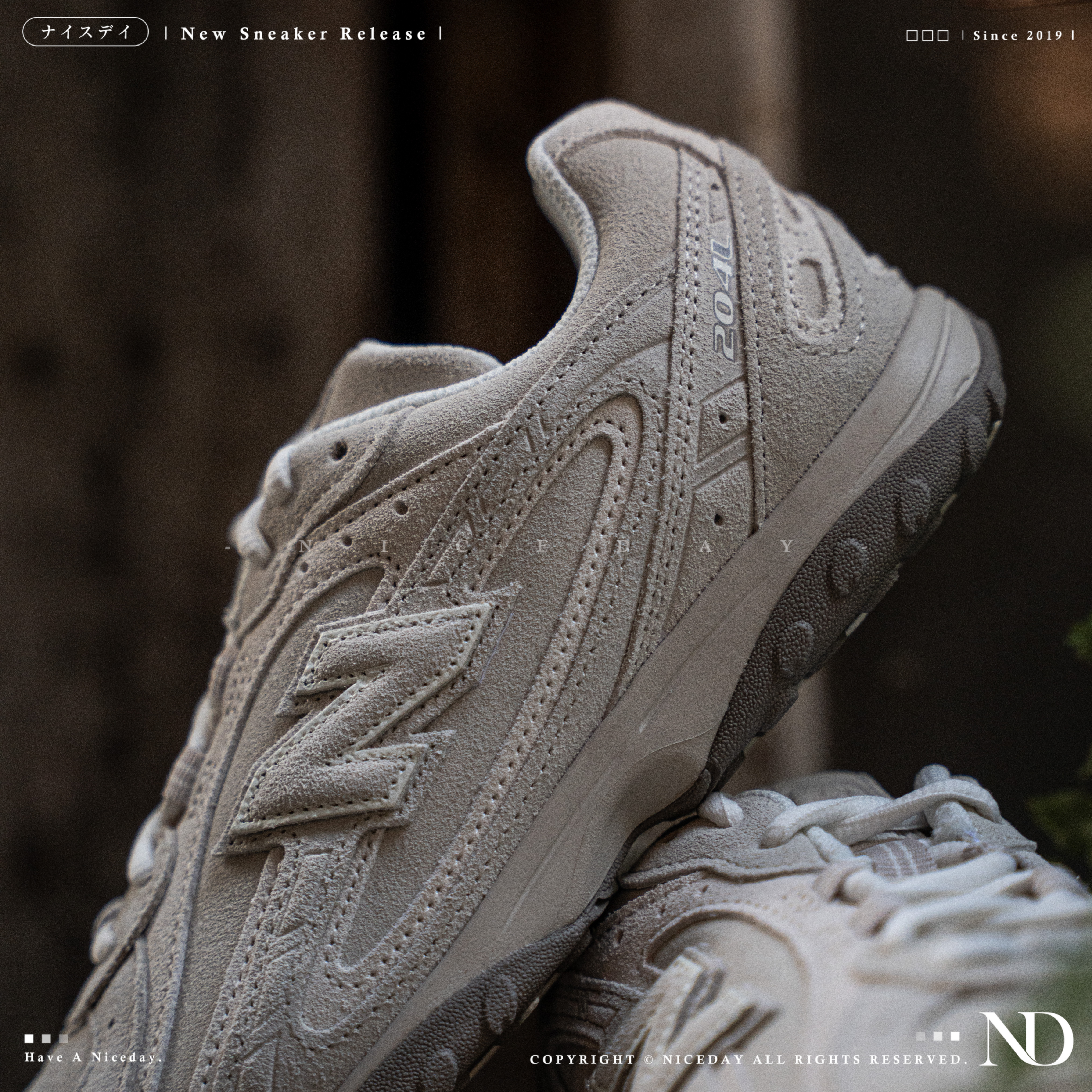 NICEDAY 現貨 NEW BALANCE 204L 米色 米灰 麂皮 德訓鞋 男女鞋 U204LMMC