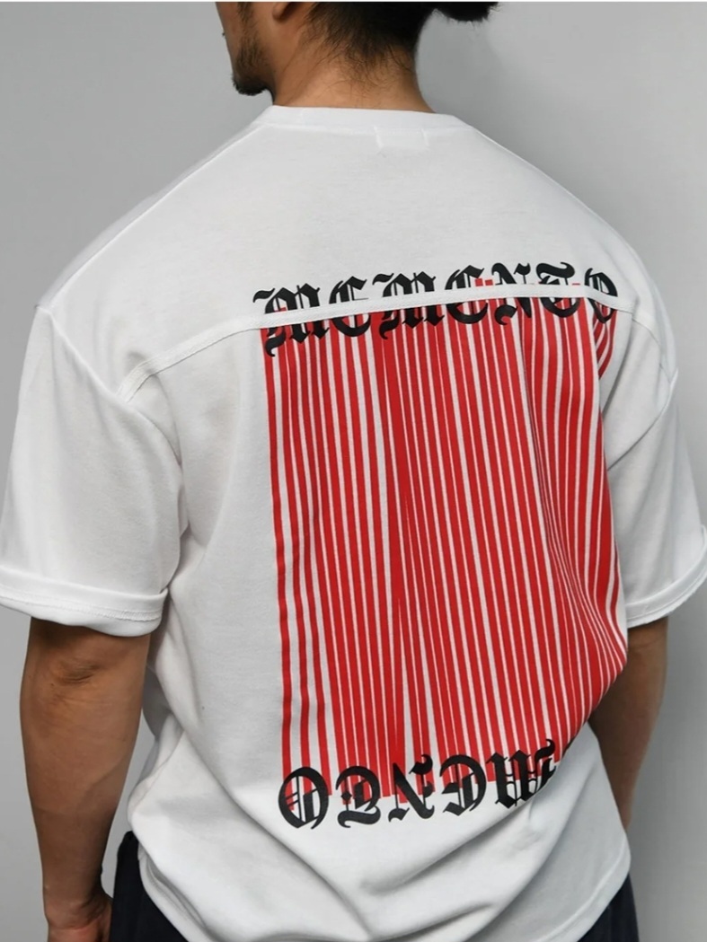 條碼圖案短袖T恤