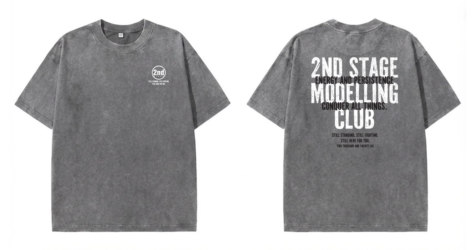 2nd Stage FADED WASHED TEE 2026 洗水灰